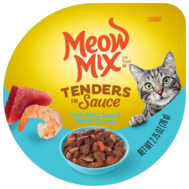 Meow Mix Tenders in Sauce Cat Food - Surf N Turf Favorites Variety Pack - 12 Count Carton image number null