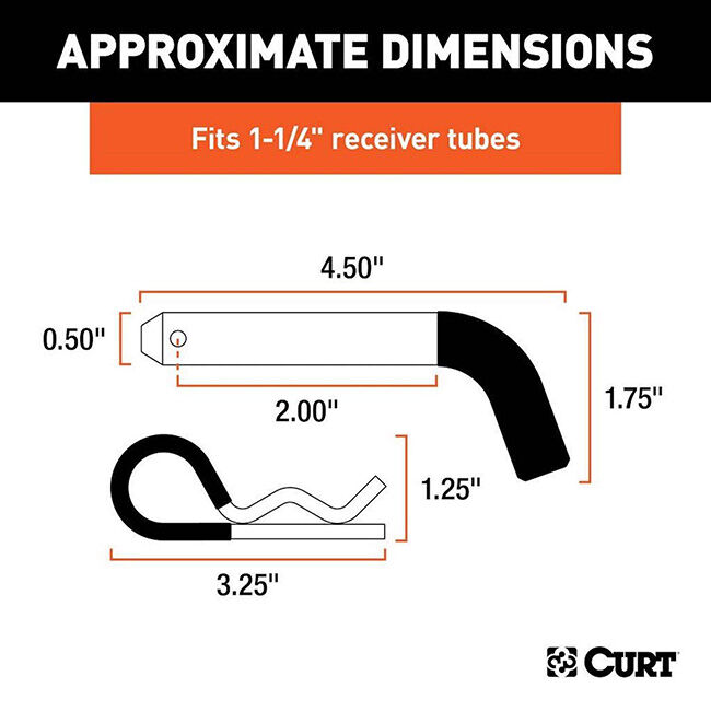 CURT 4-1/2" Hitch Pin and Clip image number null
