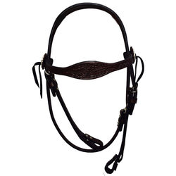 Circle Y 5/8" Julie Goodnight Leaf with Border Browband Headstall
