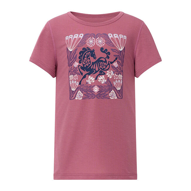 Kerrits Kids' Frolic Horse Tee - Rose Petal image number null