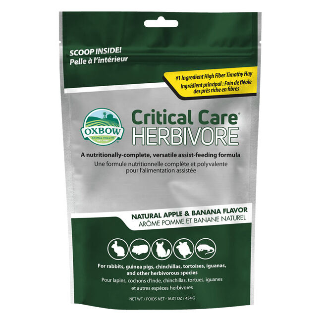 Oxbow Animal Health Critical Care Herbivore - Natural Apple & Banana Flavor image number null