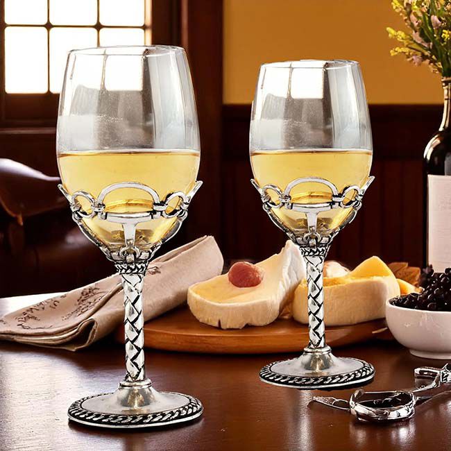 Arthur Court Wine Glass Pair - Equestrian image number null