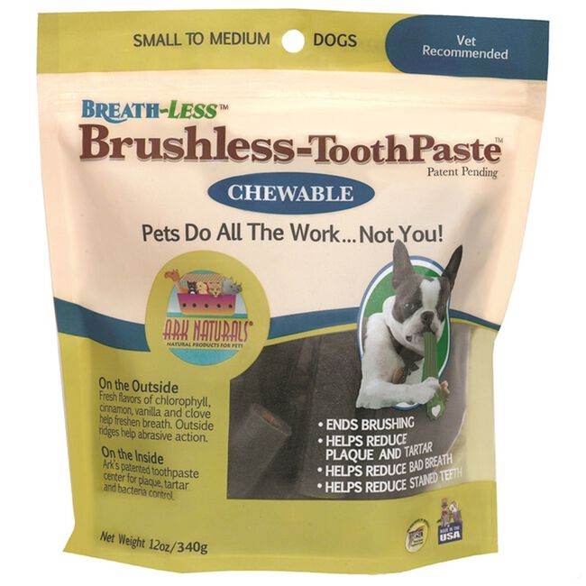 Ark Naturals Breath-Less Chewable Brushless-ToothPaste for Dogs Small/Medium image number null