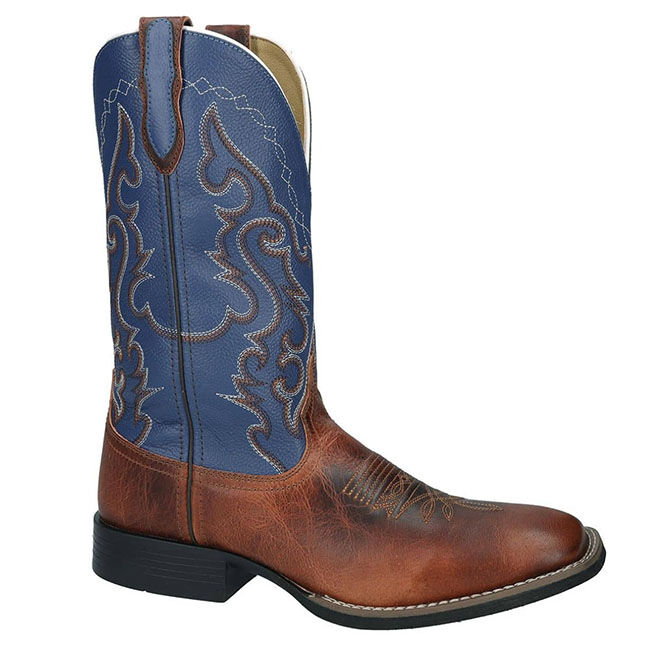 Smoky Mountain Boots Men's Houston Boot - Brown Wax/Blue image number null