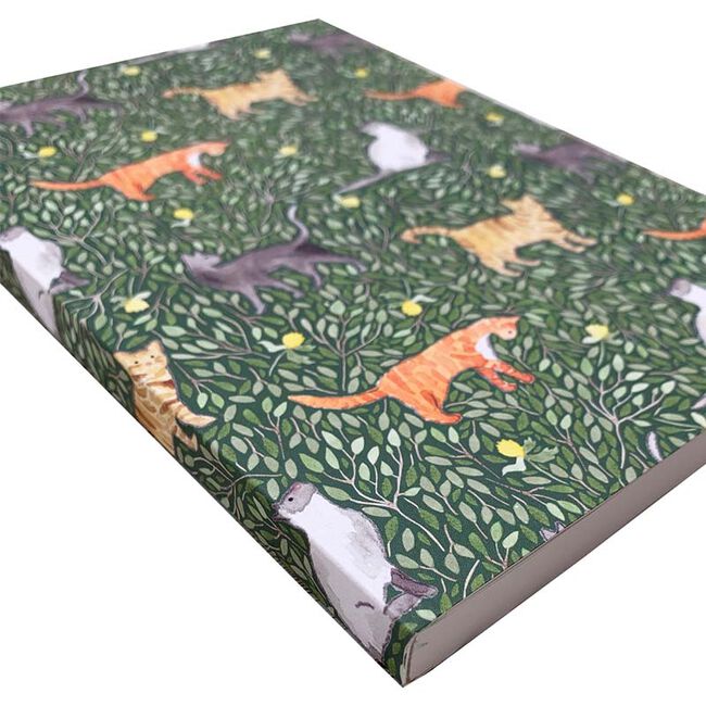 Samantha Hall Designs A5 Lined Notebook - Cats image number null