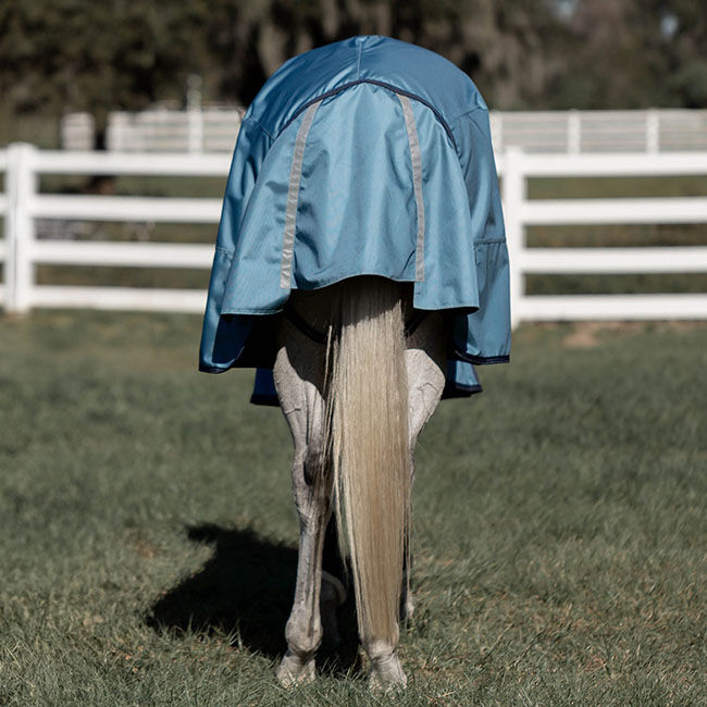 Equinavia Thunder 360 Heavyweight Turnout Blanket with Detachable Neck (300 g) - Bluestone image number null