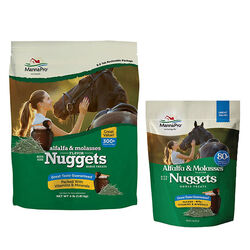 Manna Pro Bite-Sized Nuggets Horse Treats - Alfalfa & Molasses Flavor