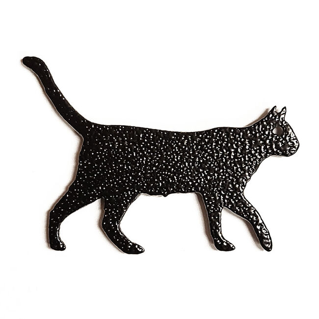 Metal Mazing Magnet - Handmade in NH - Cat Walking image number null