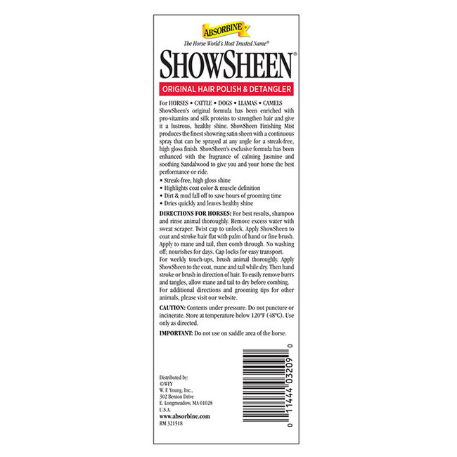 Absorbine ShowSheen Finishing Mist image number null