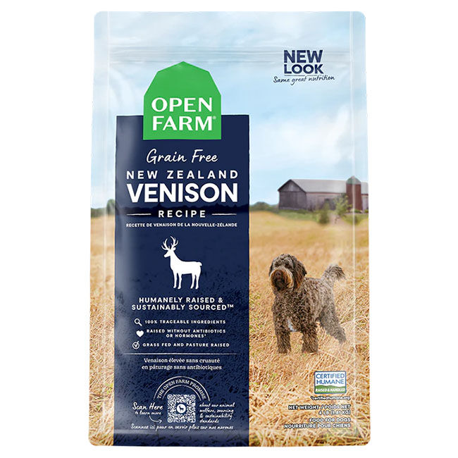 Open Farm New Zealand Venison Grain Free Dry Dog Food 22lbs
