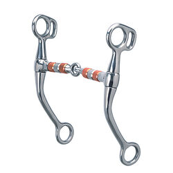 Weaver Equine Tom Thumb Snaffle Bit with Copper Roller Mouth