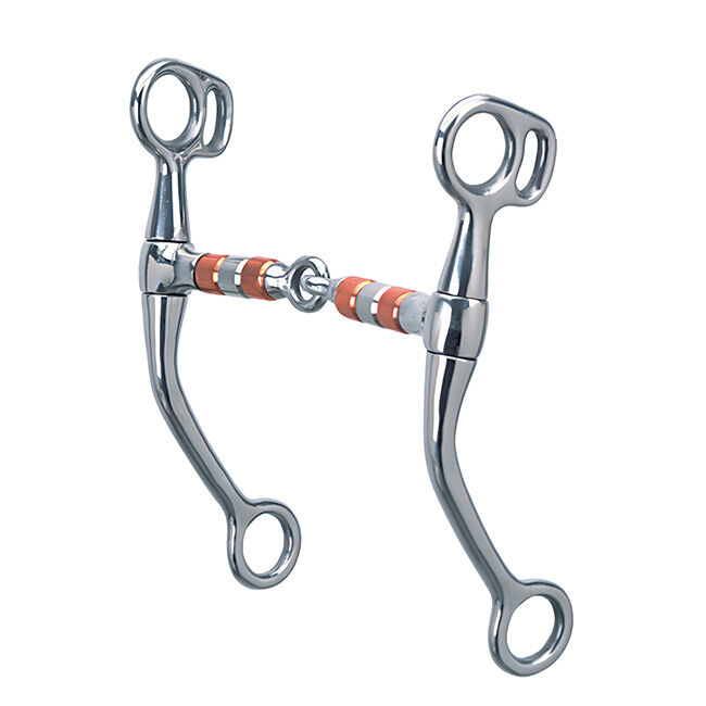 Weaver Tom Thumb Snaffle Bit with Copper Roller Mouth image number null