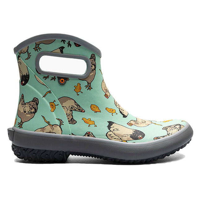 BOGS Women's Patch Ankle Chickens Garden Boots - Aqua image number null
