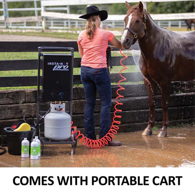 Insta-Hot Pro Portable Horse Washing System with Cart & Basket image number null