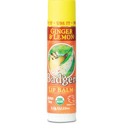 Badger Classic Organic Lip Balm, Ginger & Lemon