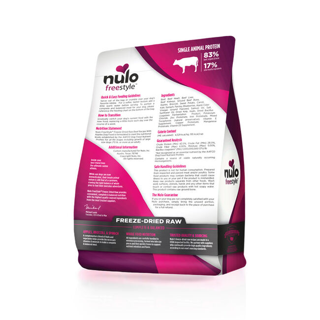 Nulo FreeStyle Dog Freeze-Dried Raw Beef With Apples image number null