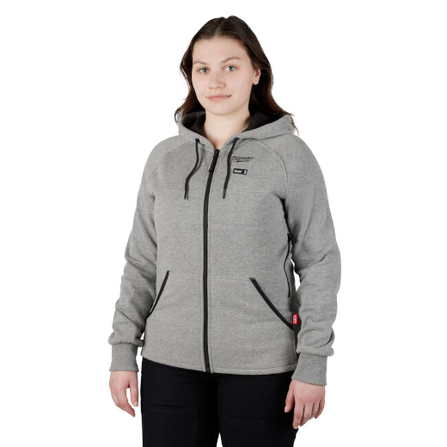 Milwaukee Women's M12 Heated Hoodie - Gray - Closeout image number null