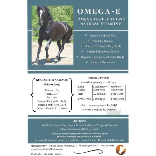 Custom Equine Nutrition Omega-E - Omega 3 Fatty Acids & Natural Vitamin E image number null