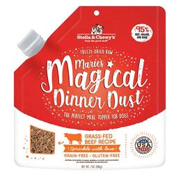 Stella & Chewy's Marie's Magical Dinner Dust - Freeze-Dried Raw Meal Topper for Dogs - Grass-Fed Beef Recipe - 7 oz