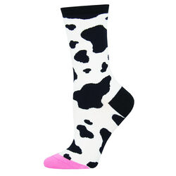 Kelley and Company Adult Crew Socks - Moo Cow