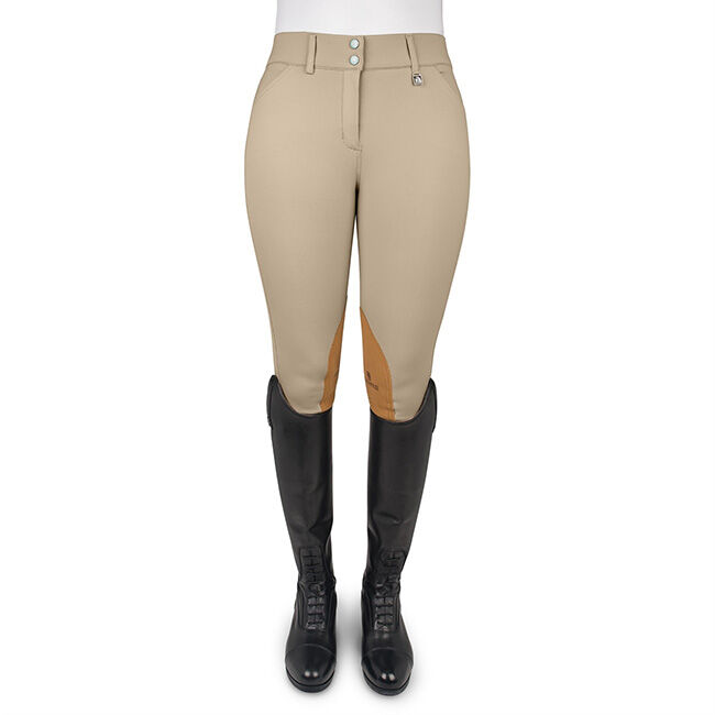 Romfh Women's Willow Knee Patch Euroseat Breech - Show Tan image number null