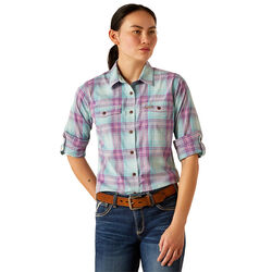 Ariat Women's Rebar Made Tough DuraStretch Work Shirt - Aquatic