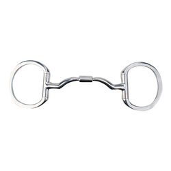 Myler Eggbutt Bit without Hooks & Wide Low Ported Barrel MB 33WL