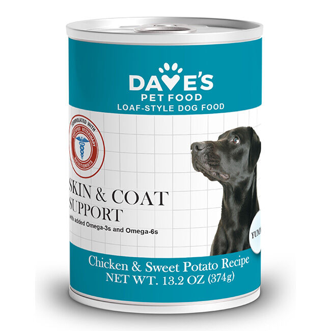Dave's Pet Food Restricted Diet Dog Food - Skin & Coat Support - Chicken & Sweet Potato Recipe - 13.2 oz image number null