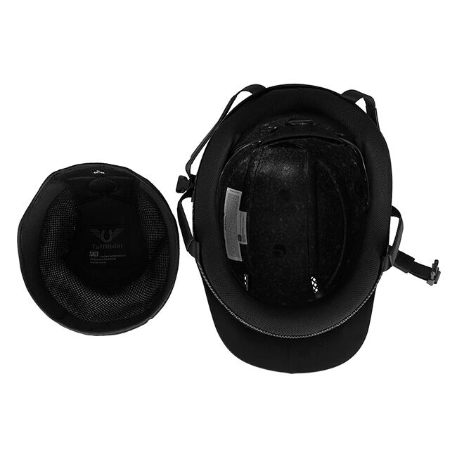 TuffRider Starter CarbonFiber Print Helmet - Black image number null