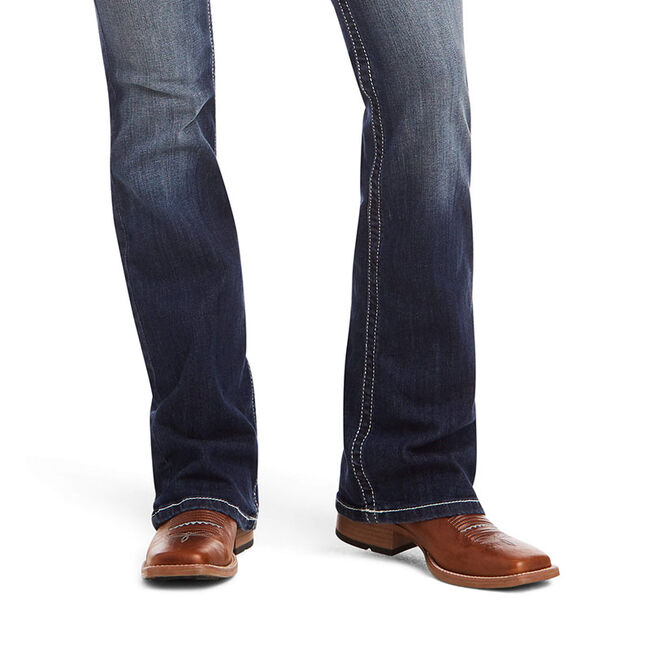 Ariat Women's R.E.A.L Mid Rise Stretch Entwined Boot Cut Jean image number null