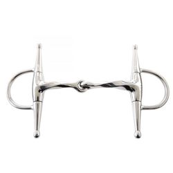 JP Korsteel Stainless Steel Slow Twist Full Cheek Snaffle Bit
