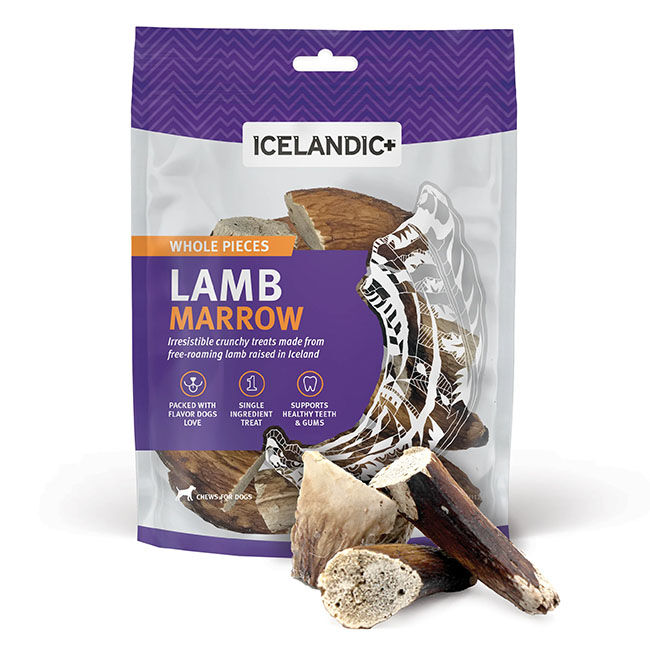 Icelandic+ Lamb Marrow Whole Pieces Dog Treats - 4 oz image number null