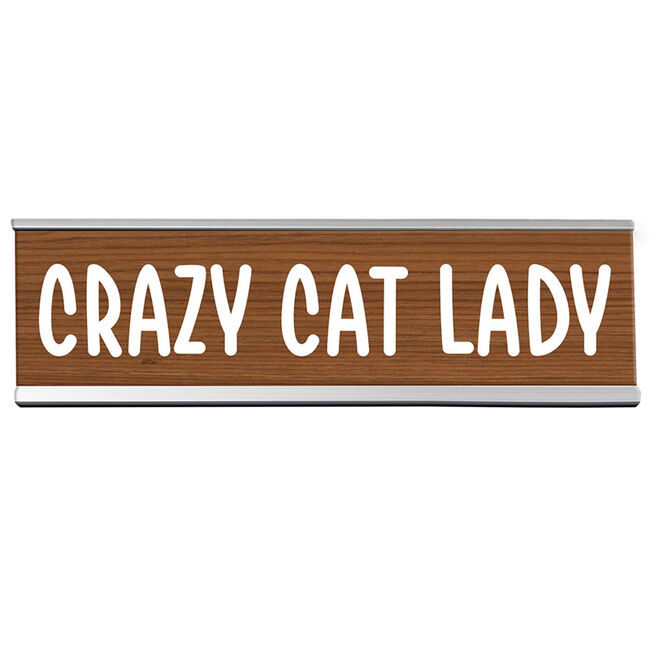 Wellspring Gift "Crazy Cat Lady" 8in Desk Sign image number null