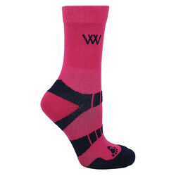 Woof Wear Short Bamboo Riding Socks - 2 Pairs - Pink/Black