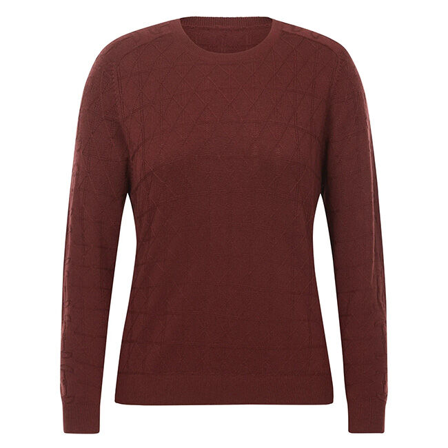 Kerrits Women's Bit of Diamond Crew Neck Sweater - Amberspice image number null