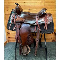 Used Southeastern Custom Saddlery Western Saddle with Floral Tooling
