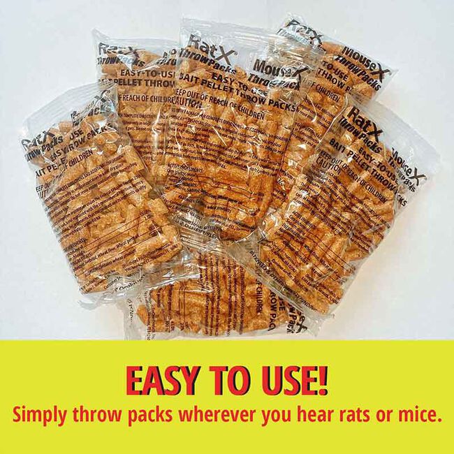 RatX Non-Toxic Bait Pellet Throw Pack for Mice and Rats - 6-Pack image number null
