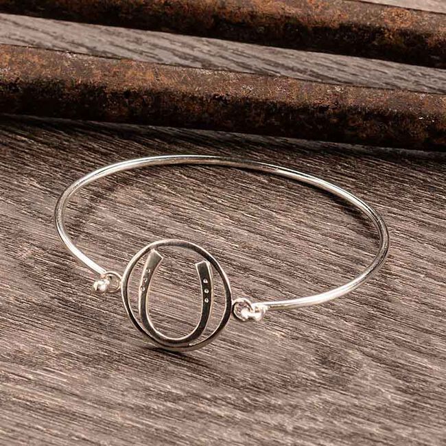 Urban Equestrian Lucky Horseshoe Bracelet - Silver image number null