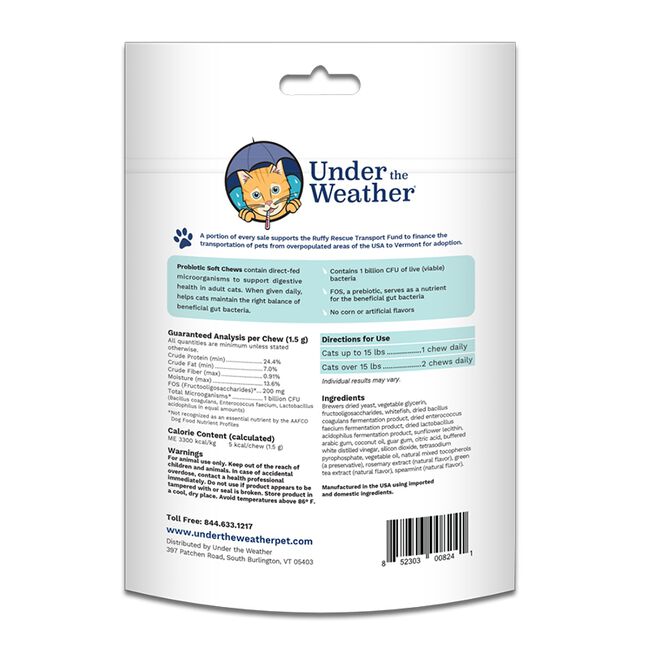 Under the Weather Probiotic Soft Chews for Cats image number null