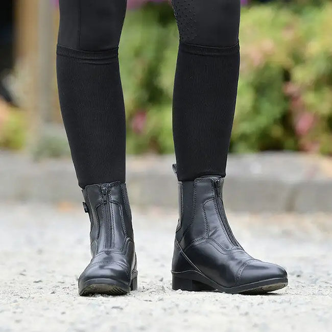 Saxon Kids' Syntovia Zip Paddock Boot - Black image number null