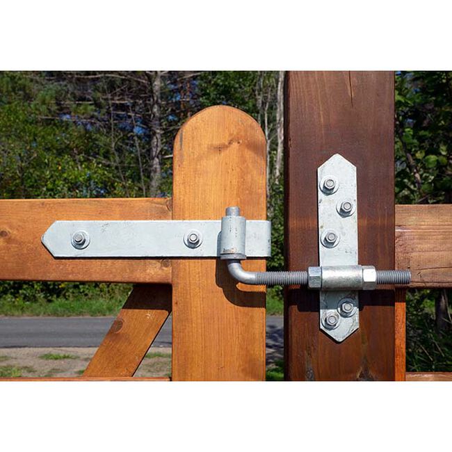 Snug Cottage Hardware Double Strap Hinge with Rear Eye - Black image number null