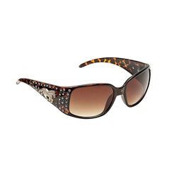 AWST Rhinestone Horse Sunglasses - Brown