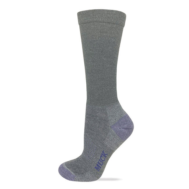 Muck Women's Lightweight 65% Merino Wool Everyday Boot Socks - Grey/Lilac image number null