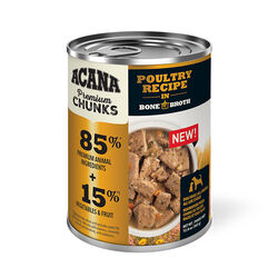 ACANA Premium Chunks Dog Food - Poultry Recipe in Bone Broth - 12.8 oz
