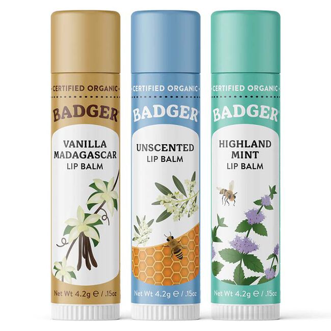 Badger Holiday Lip Balm Set - Blue Box - 3-Pack image number null
