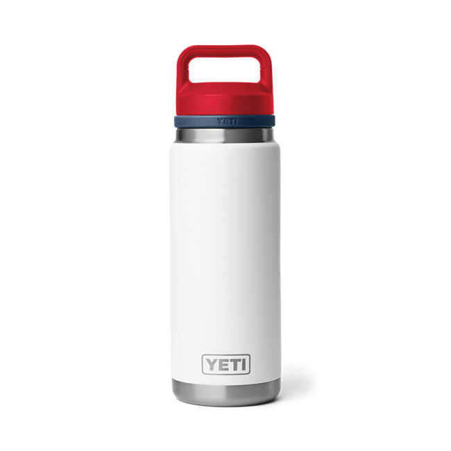 YETI Rambler 26 oz Bottle with Chug Cap - Patriotic - White/Navy/Rescue Red image number null