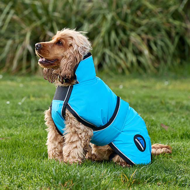 WeatherBeeta ComFiTec Deluxe Showerproof Dog Coat - Blue image number null