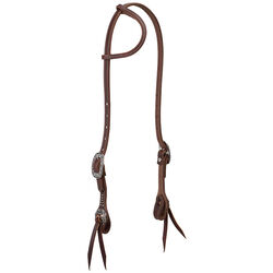 Weaver Equine Working Tack Sliding Ear Headstall with Floral Hardware
