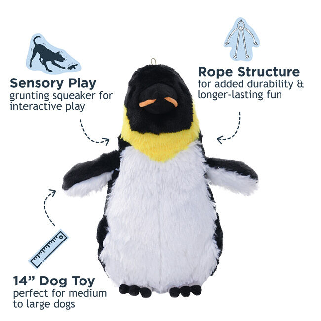 Tall Tails Squeaker Dog Toy - Emperor Penguin image number null