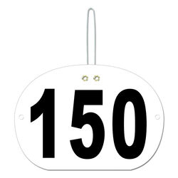 Image Award Ribbons Large Oval Exhibitor Numbers with Hook - Labeled 1-150